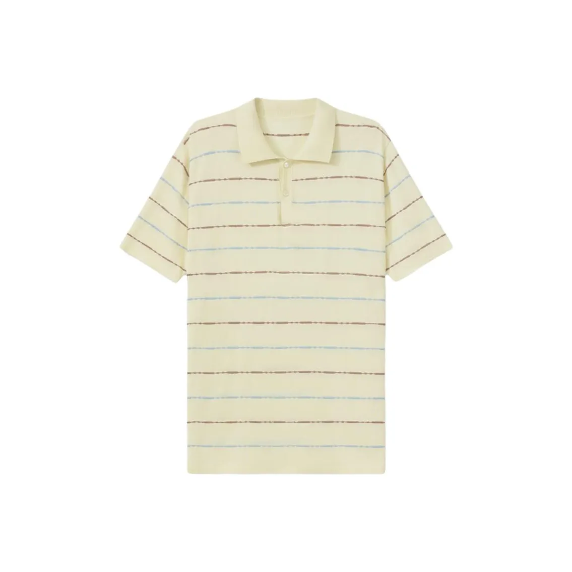 Unica Homme Polo Shirt Men's Windsor Beige Colorful Light Stripes