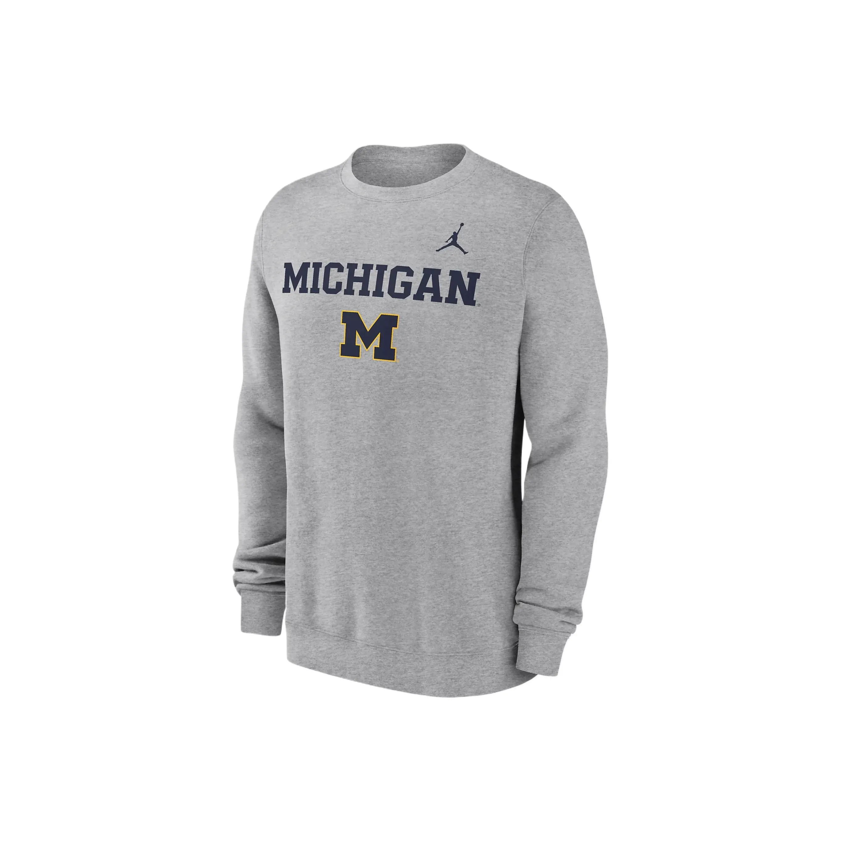 Jordan Michigan Wolverines Primetime Primary Stack Men's Jordan College Pullover Crew