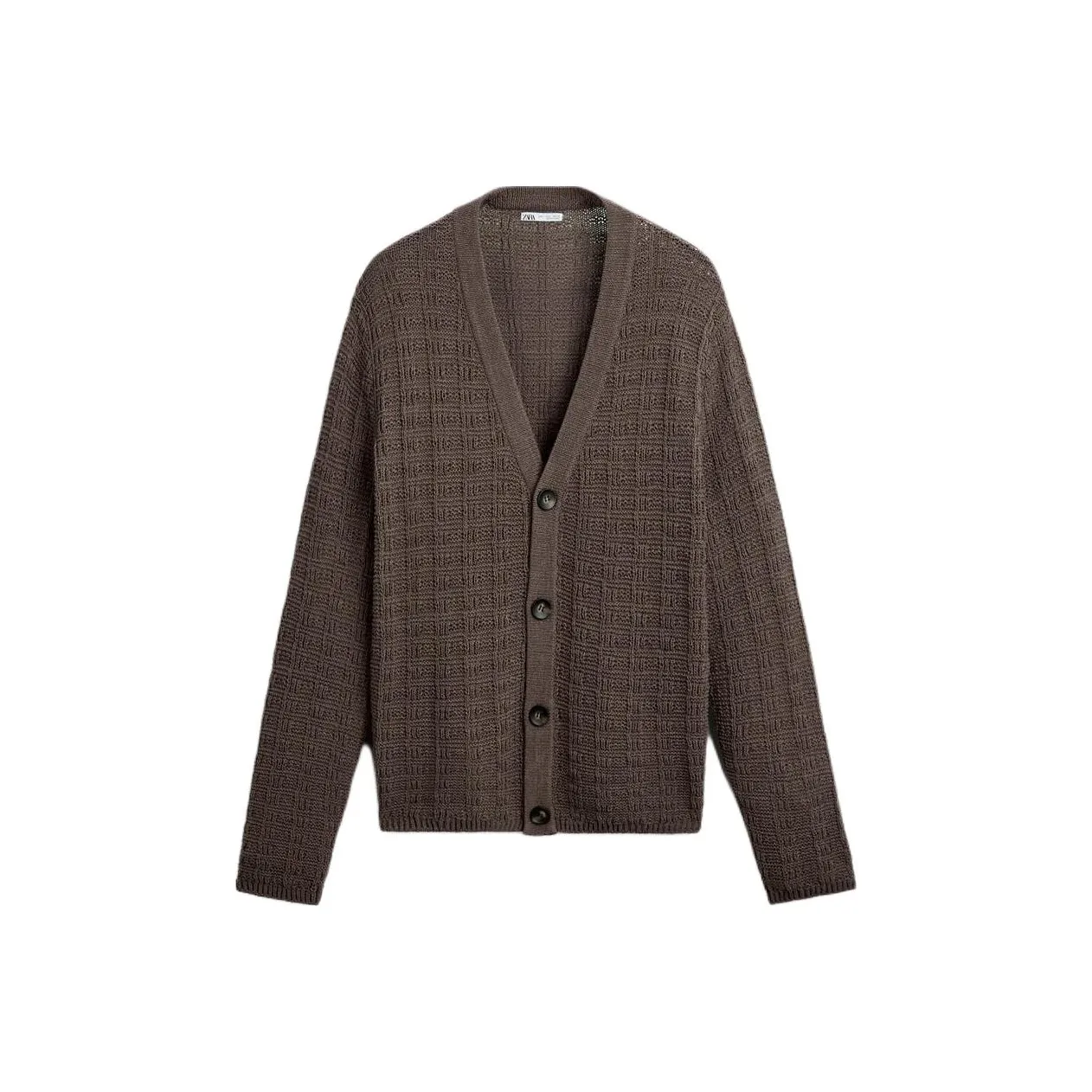 ZARA Темный норковый мужской трикотаж