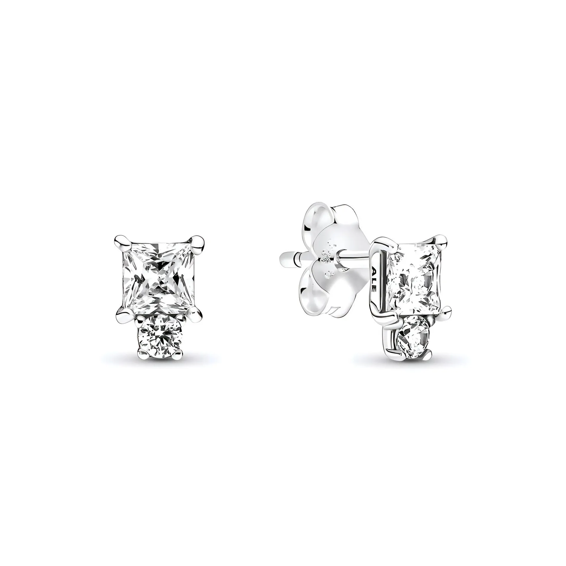 Pandora Stud Earrings Women's Silver