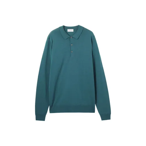 JOHN SMEDLEY Синий Прилив Мужские Свитеры