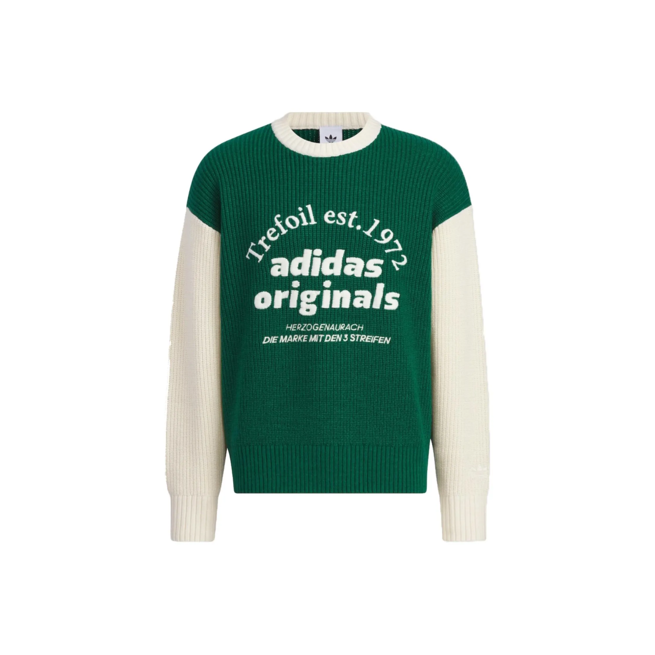 Adidas Originals Clover Series Outfit Sweater Unisex Forest Green
