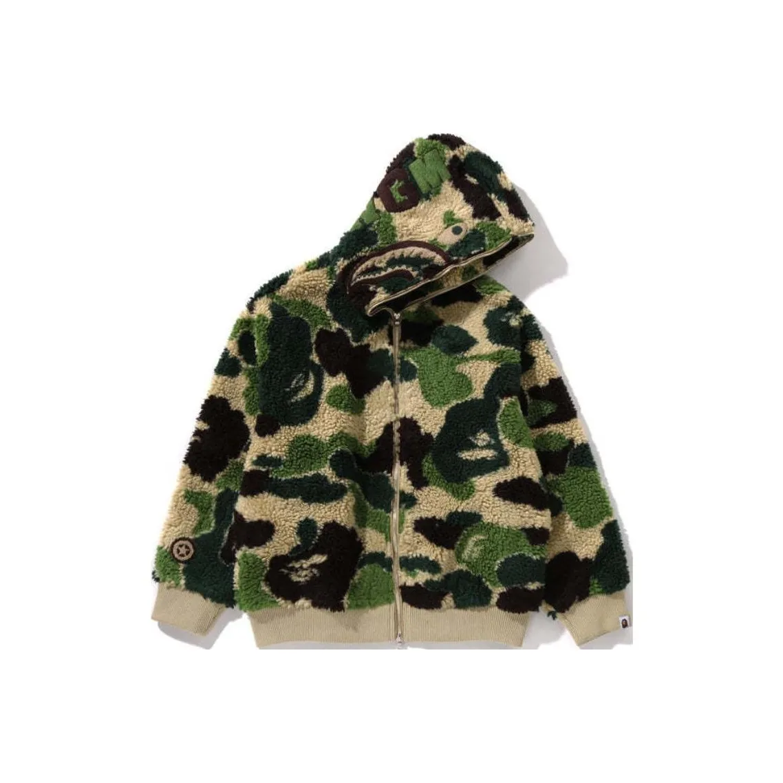 A BATHING APE Abc Camo Boa Shark Relaxed Fit Full Zip Hoodie