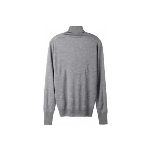 JOHN SMEDLEY Серебристо-серый Мужские Свитеры