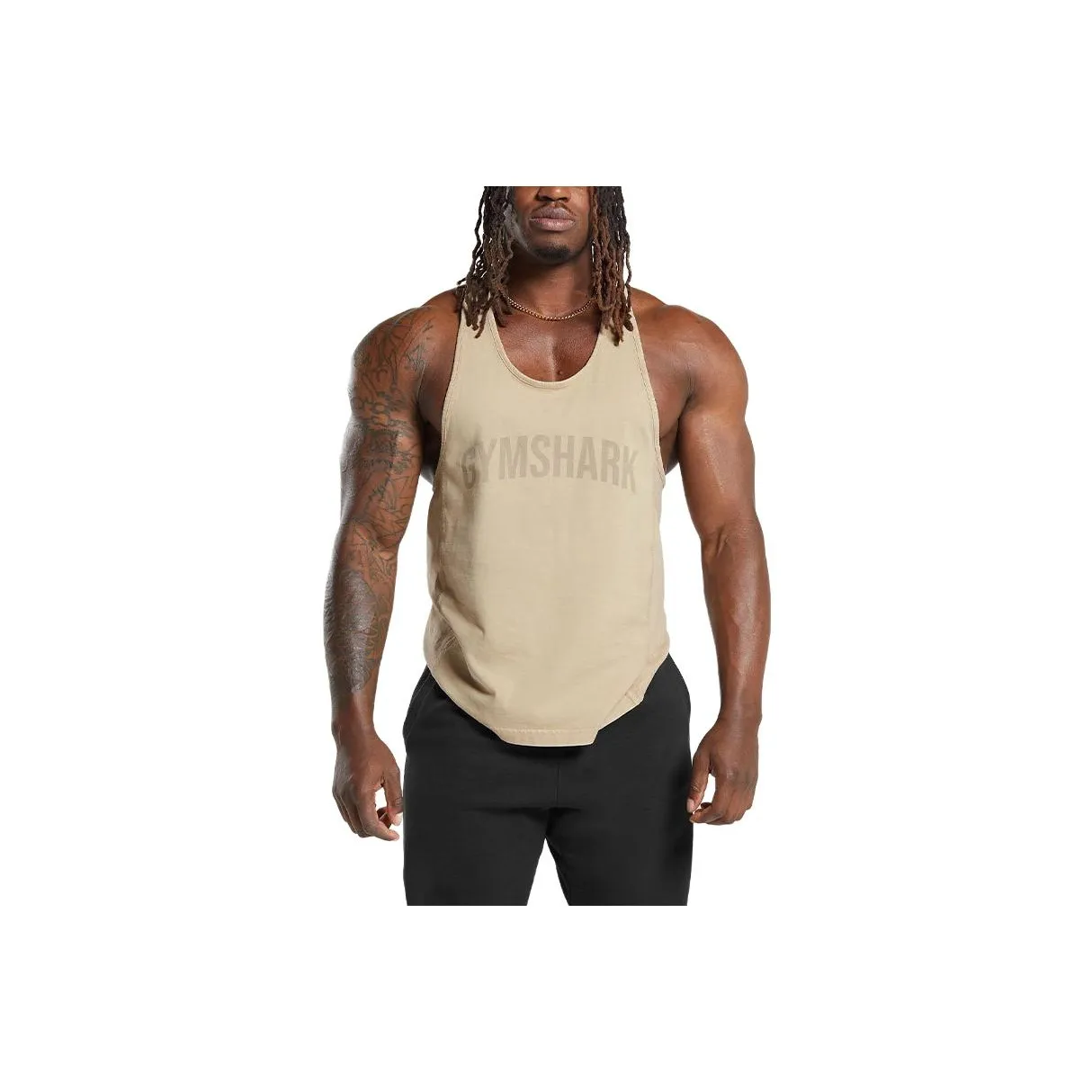 GYMSHARK Бежевый Мужские Майки