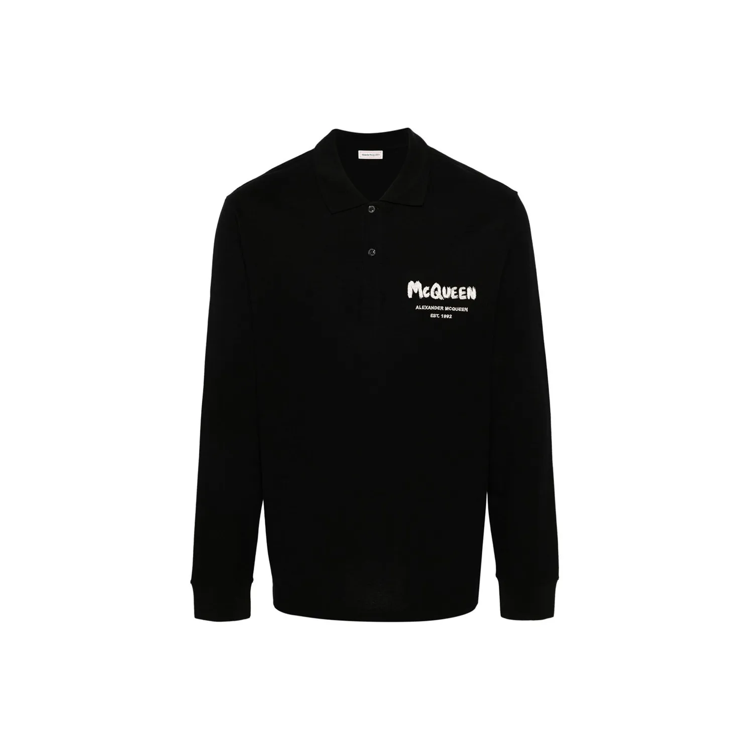 Alexander McQueen Поло Мужское Черное