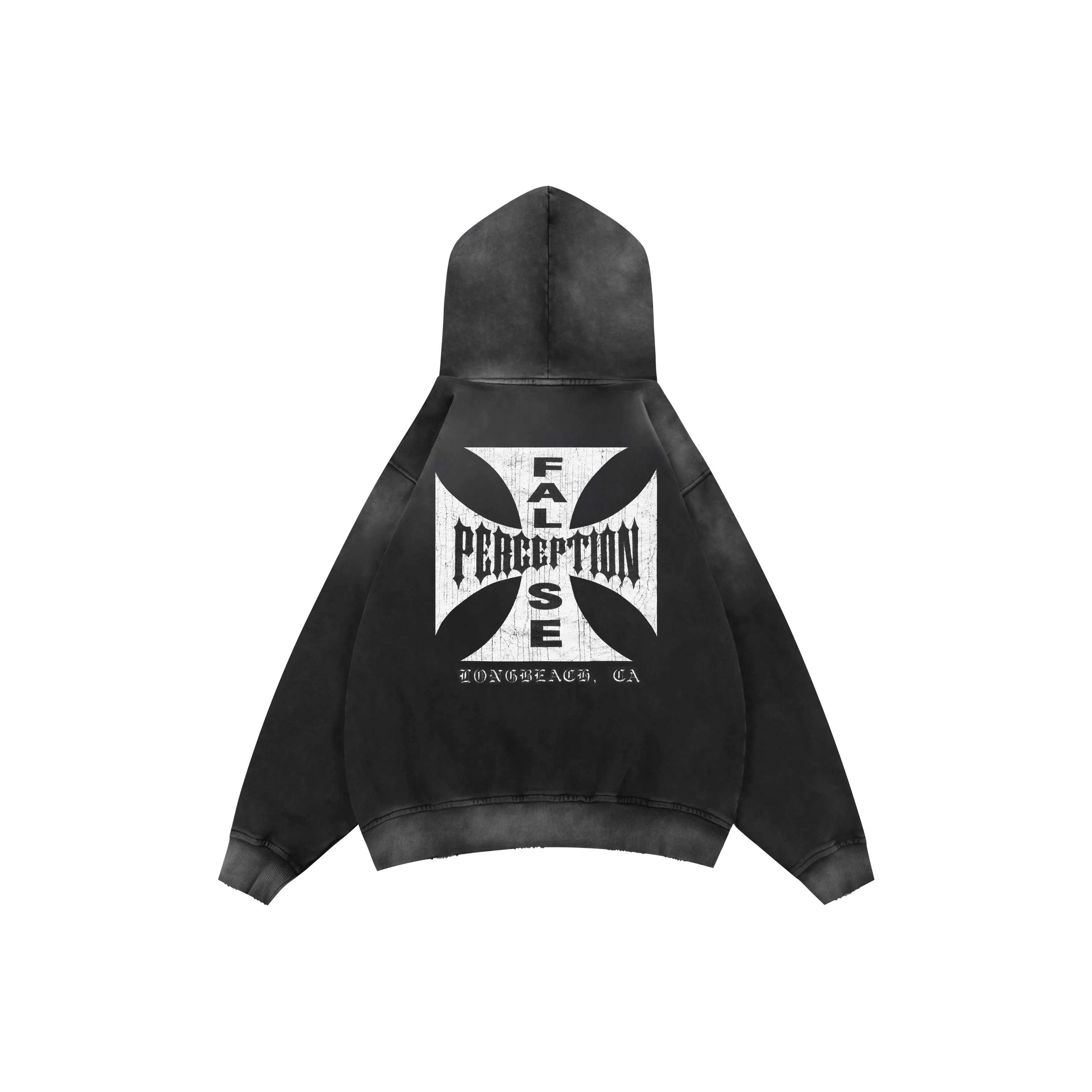 False Perception Толстовка Унисекс Выстиранный Черный
