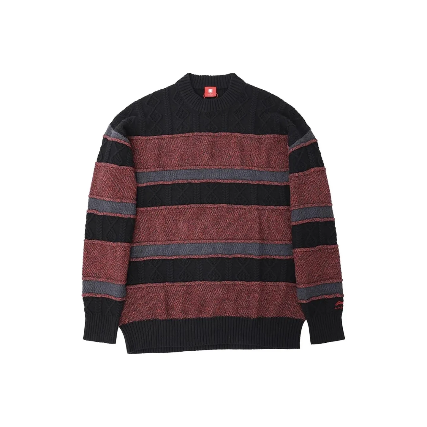 LiNing Sweaters Men Black Red