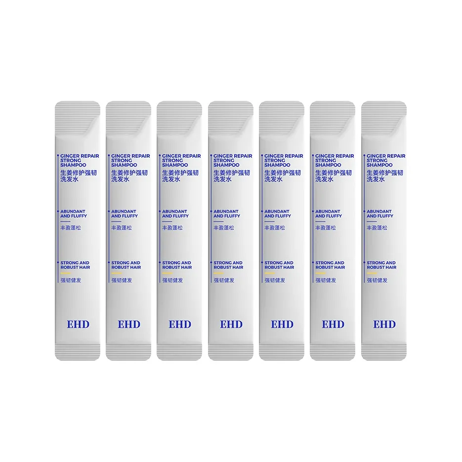 EHD Имбирный Укрепляющий Волосы GROWTH Портативный Путешествие Шампунь Образец Восстановление И Контроль Жирности 8мл*7