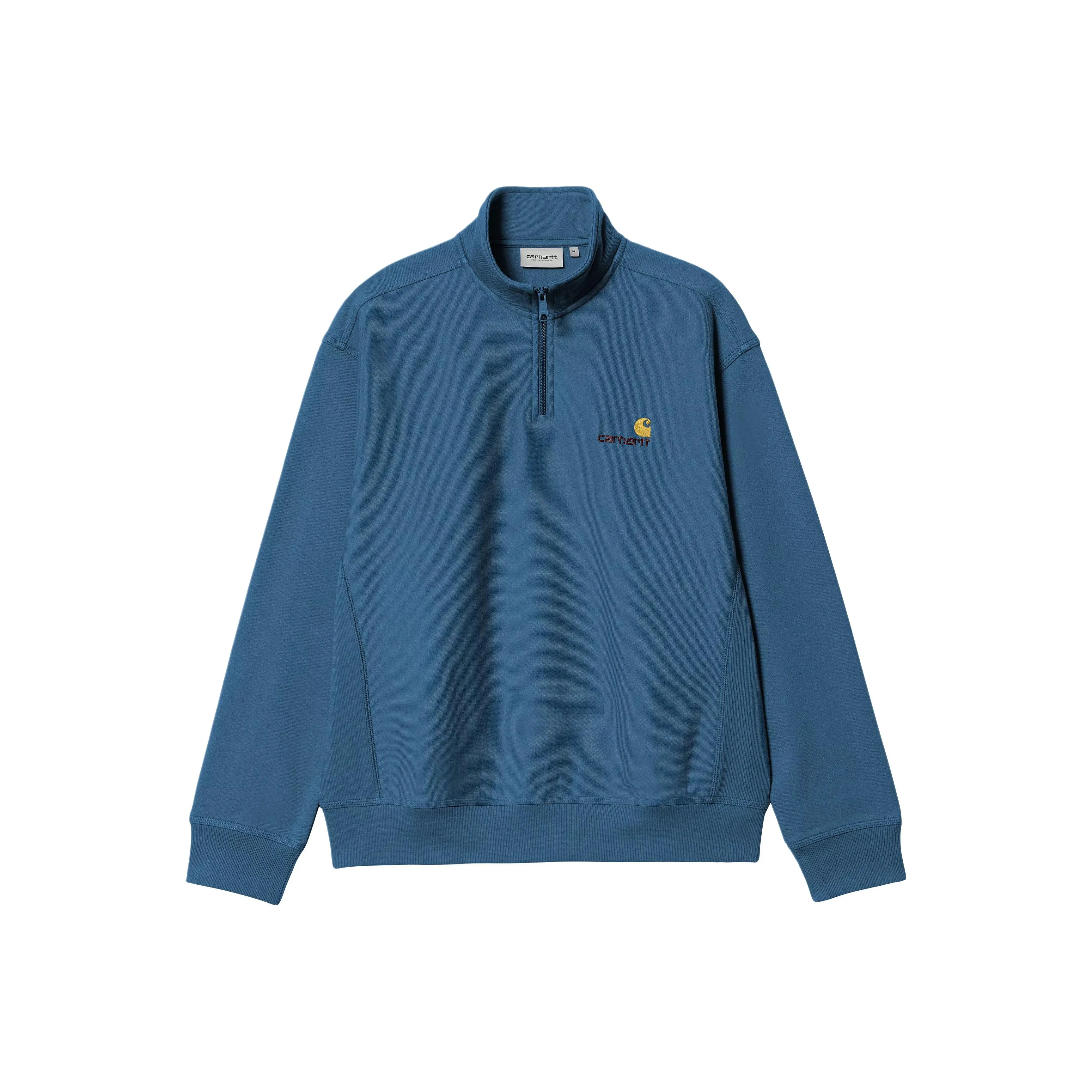 Carhartt WIP American Script FW24 Полузастежка Свитшот Унисекс Бирюзовый