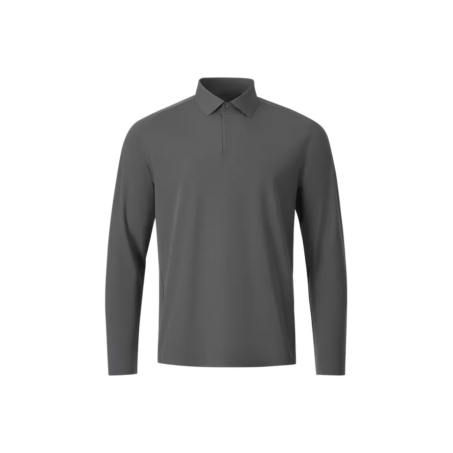 DESCENTE DUALIS Urban Commuting Long Sleeved Polo Shirt Men's