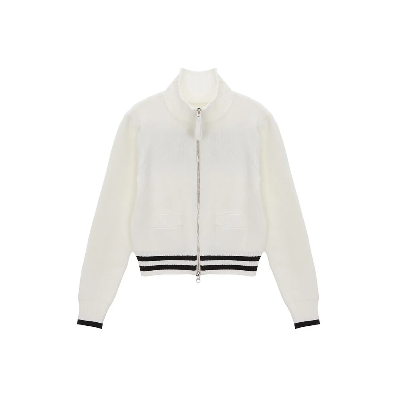 MATIN KIM Spell Point Stripe Knit Cardigan