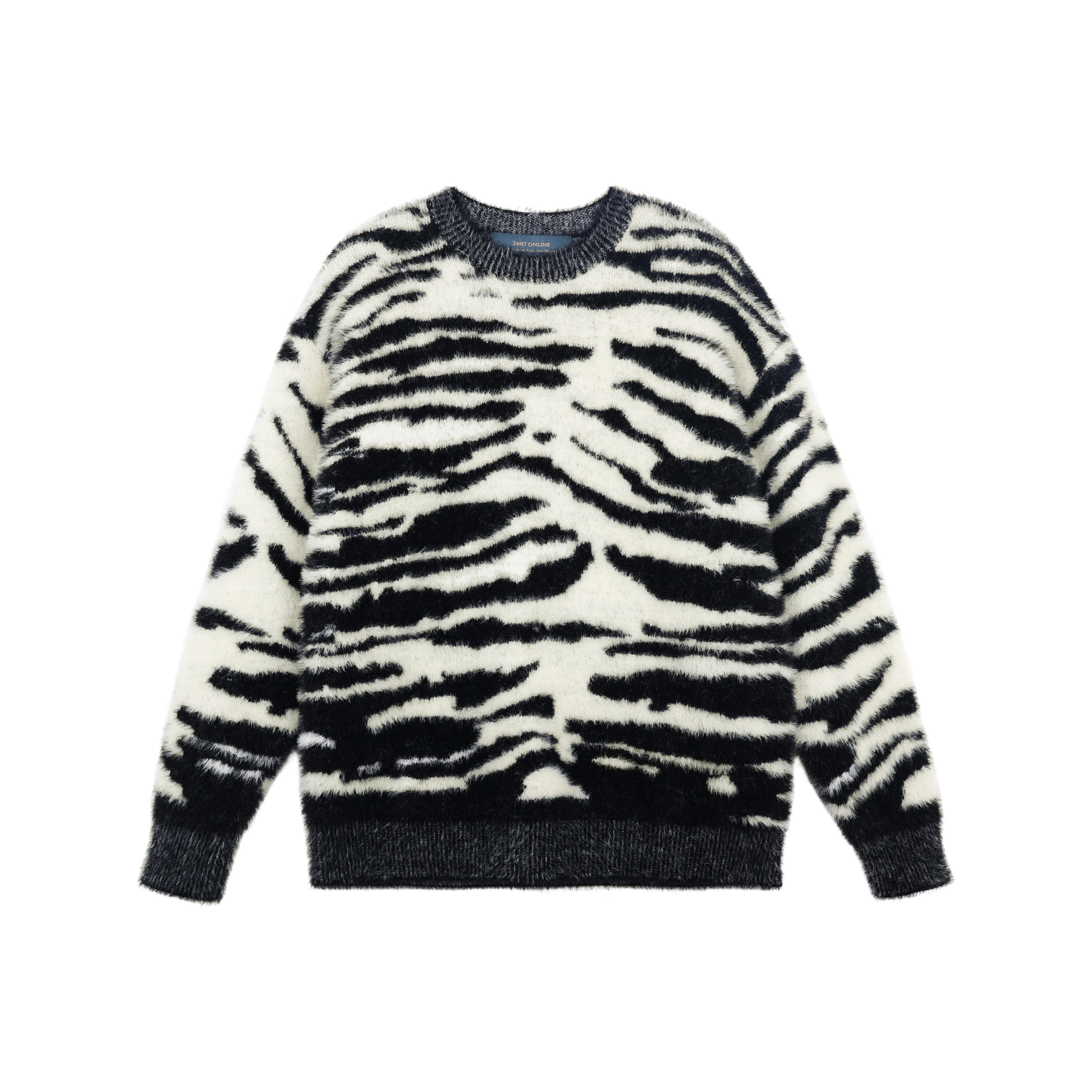 24h7 Свитер Унисекс Зебра С принтом