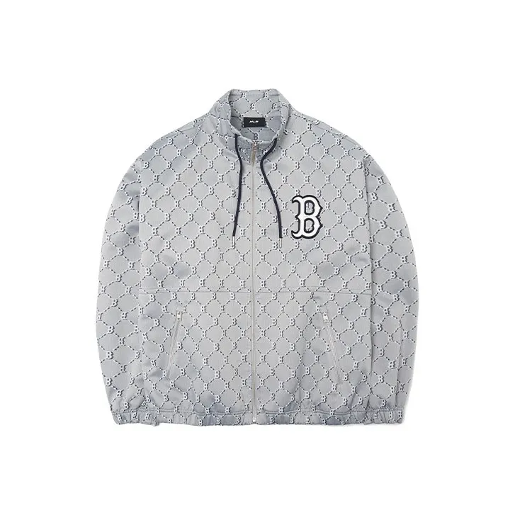 MLB Boston Red Sox Jackets Men's Light Gray
