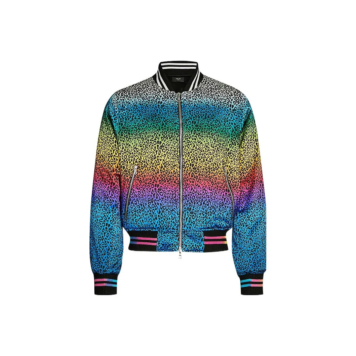 AMIRI Leopard Rainbow Bomber Jacket