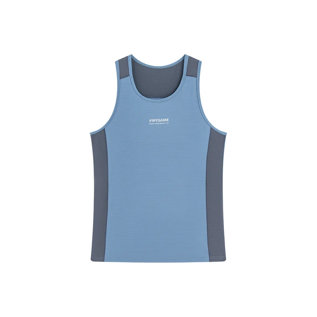 OMG! Tank Top Men's Vista Blue Hits Gray Blue