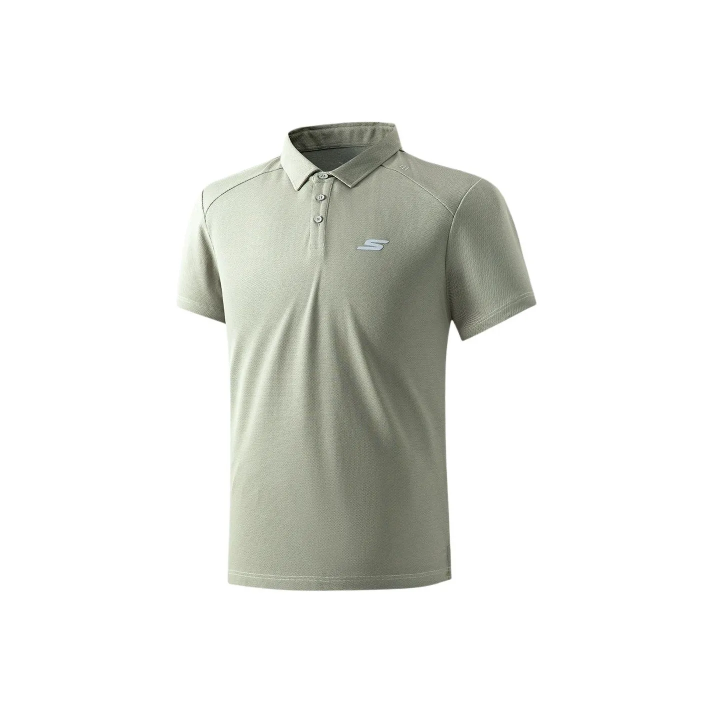Skechers Поло Мужское Армейский Зеленый