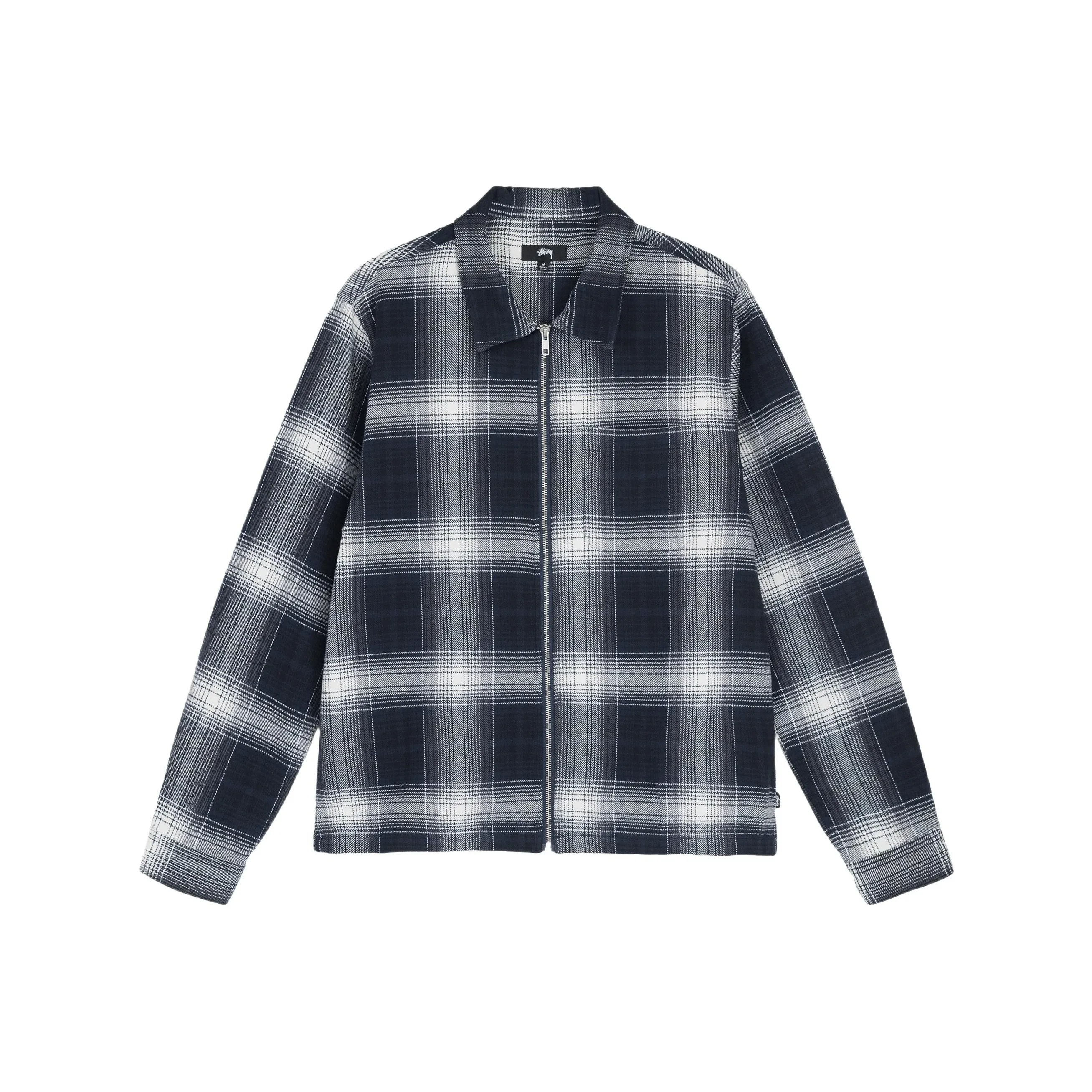 Stussy Shadow Plaid Zip Long Sleeve Shirt