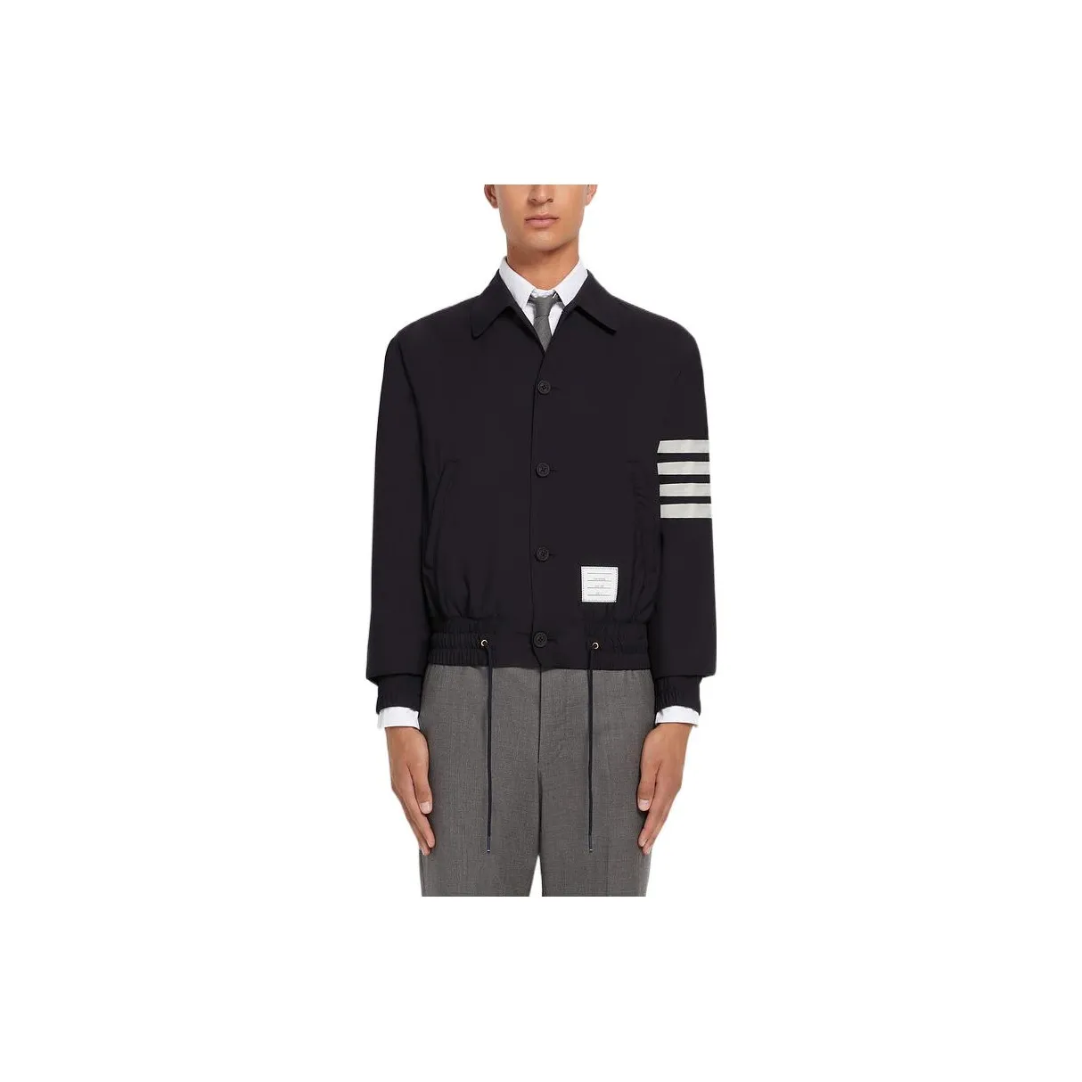 THOM BROWNE 4 Bar Stripe Bomber Jacket