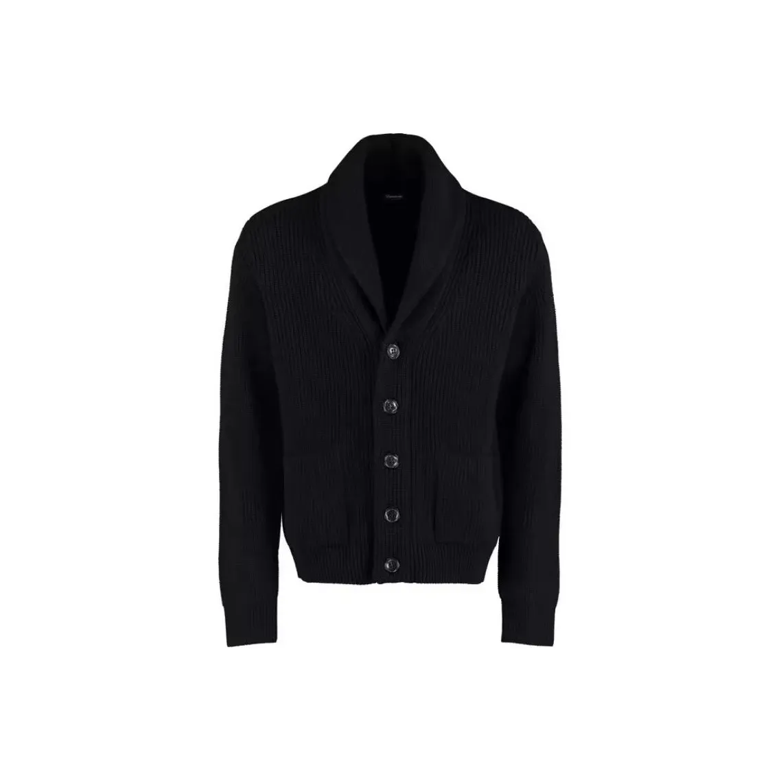 Drumohr Shawl lapel Ribbed knit Cardigan