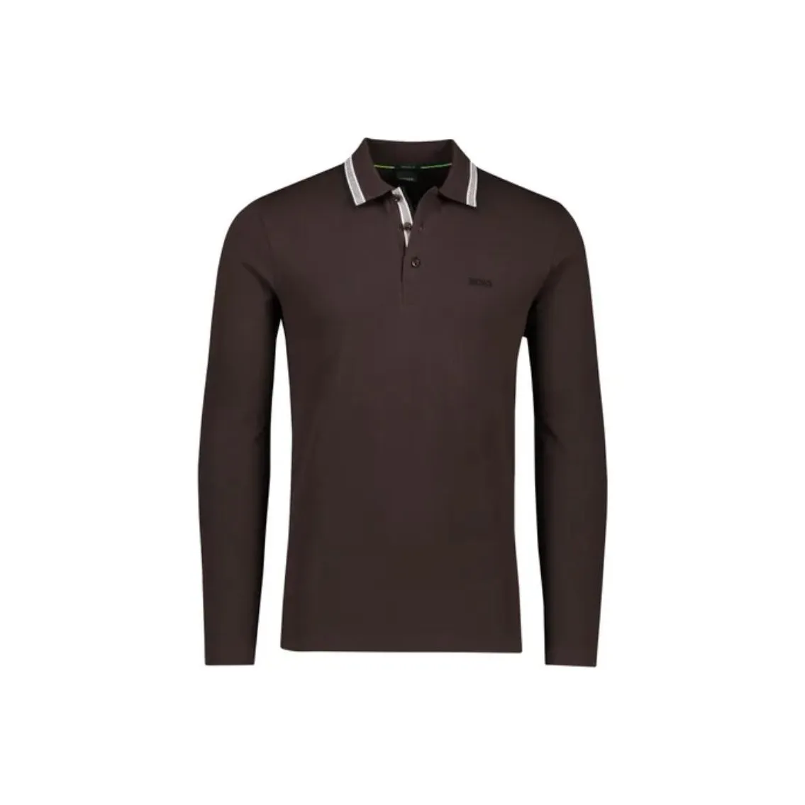 HUGO BOSS Logo Embroidered Long Sleeved Polo Shirt