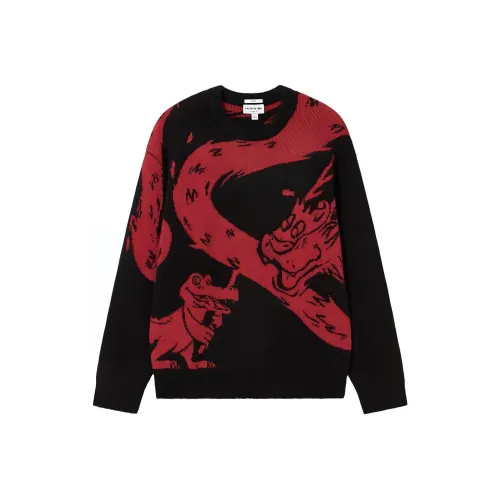 lacoste Year of the Dragon Chinese New Year Series Черный Унисекс Свитеры