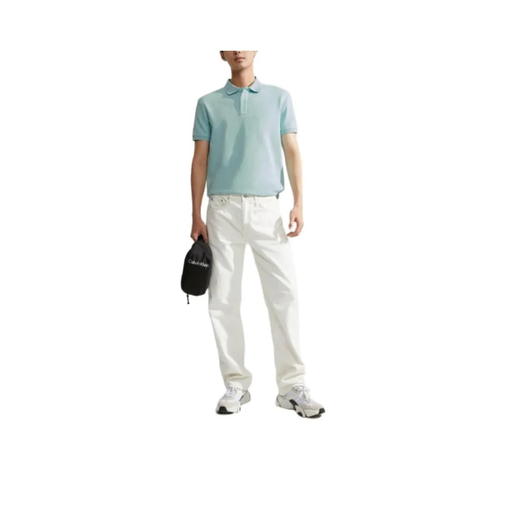 Calvin Klein Polo Shirts Men Spring Green