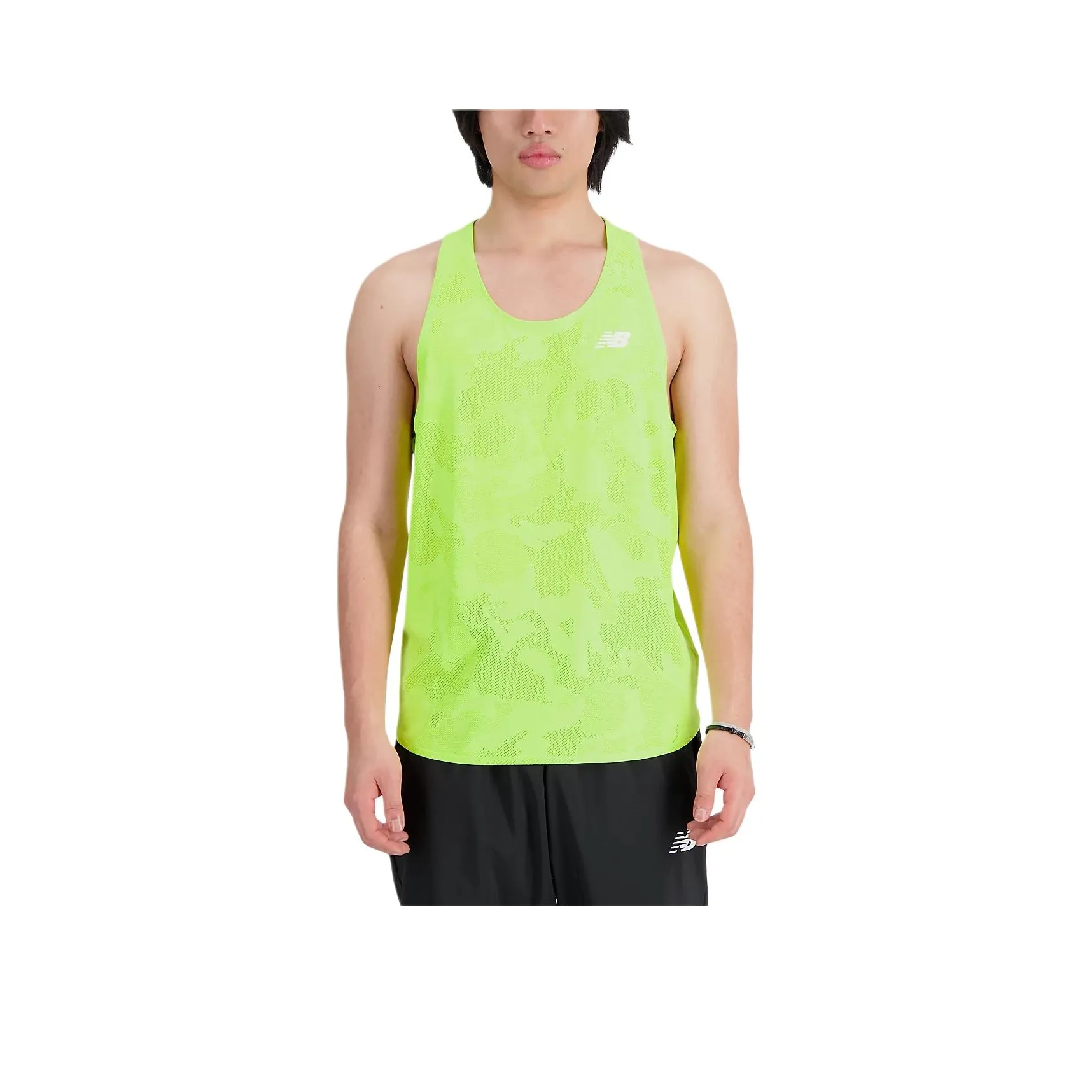 New Balance Топ Мужской Неоновый Зеленый