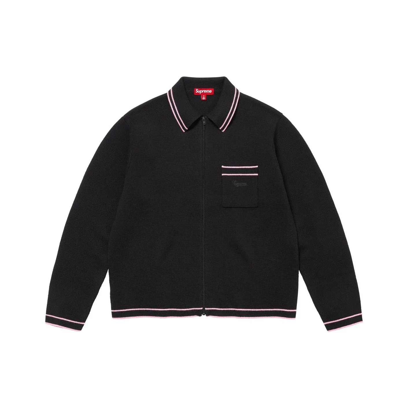 Supreme Zip Up Polo Sweater