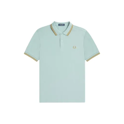 FRED PERRY Серебристо-синий Мужское Поло