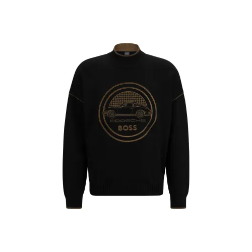 HUGO BOSS Черный Мужской Трикотаж