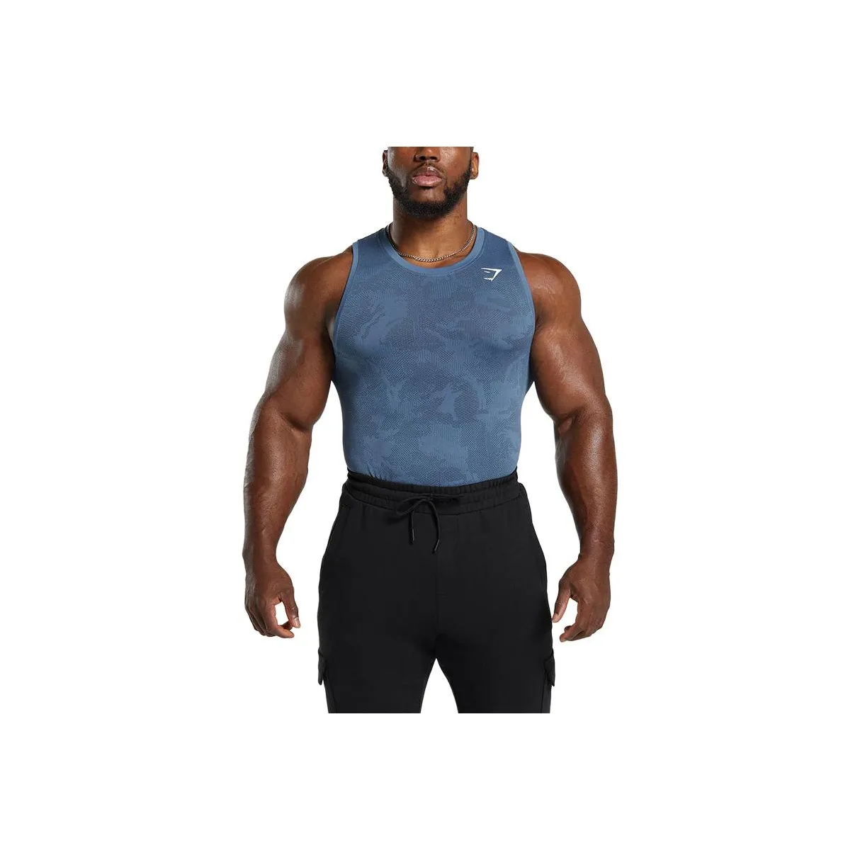 GYMSHARK Синий Мужские Майки