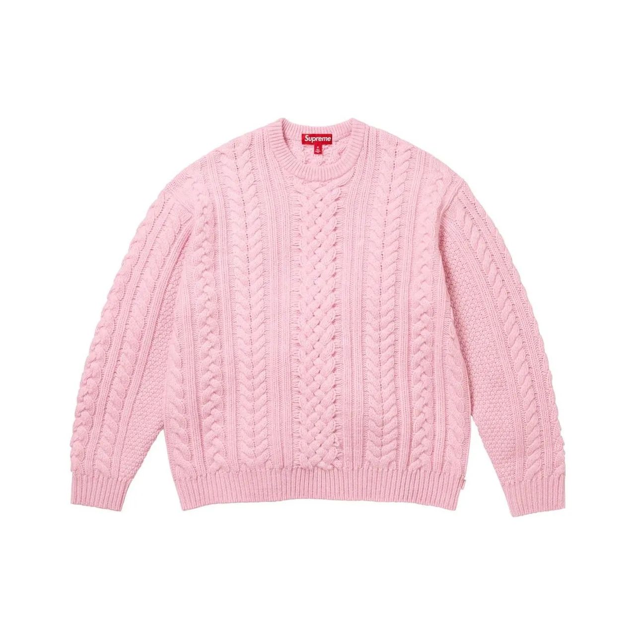 Supreme Appliqué Cable Knit Sweater