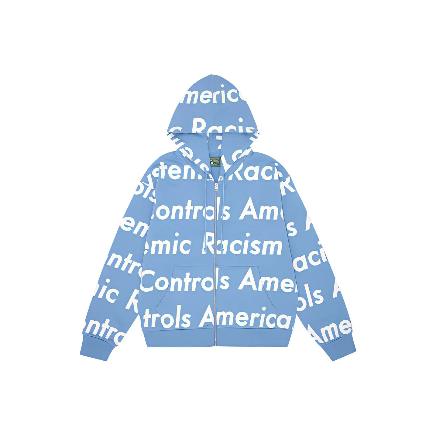 Denim Tears X Arthur Jafa Systemic Racism Controls America Zip Up Hoodie