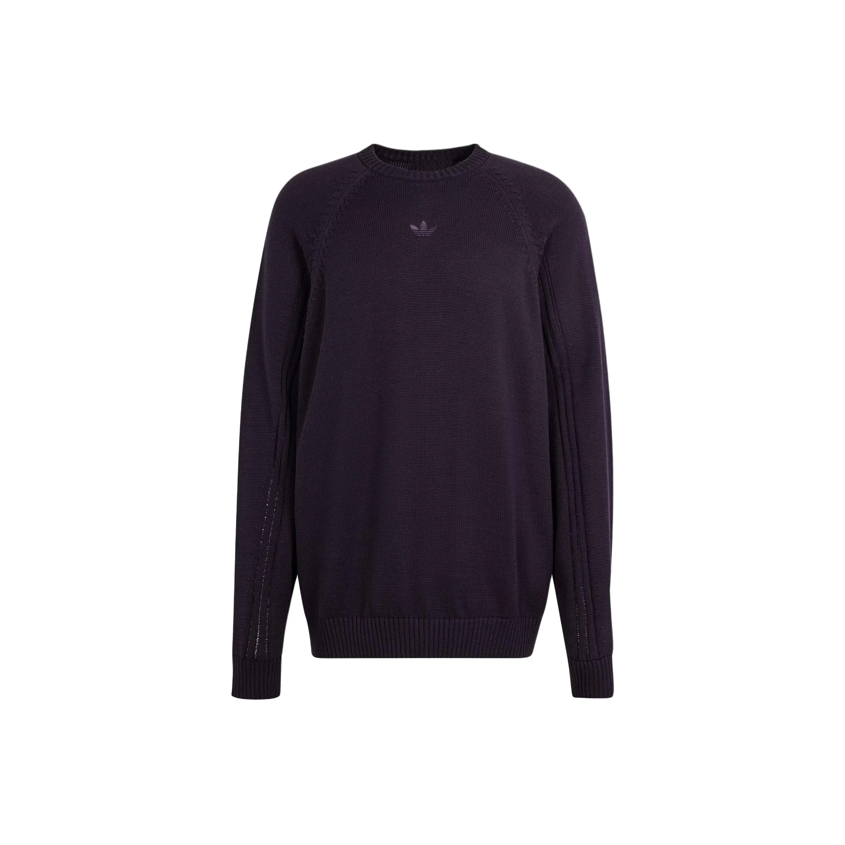 Adidas Originals Premium Knitted Sweatshirt Knitwear Men's Black Gray