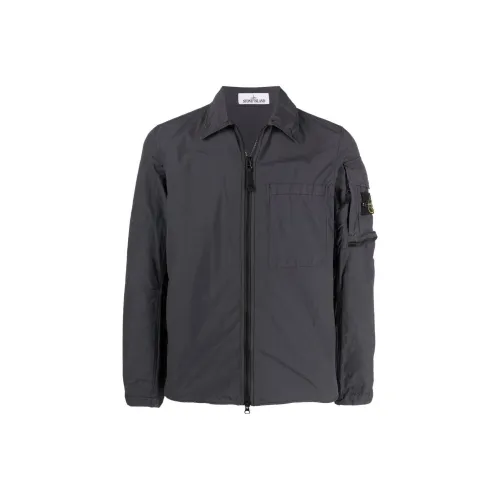 STONE ISLAND Угольно-черный Мужские Куртки