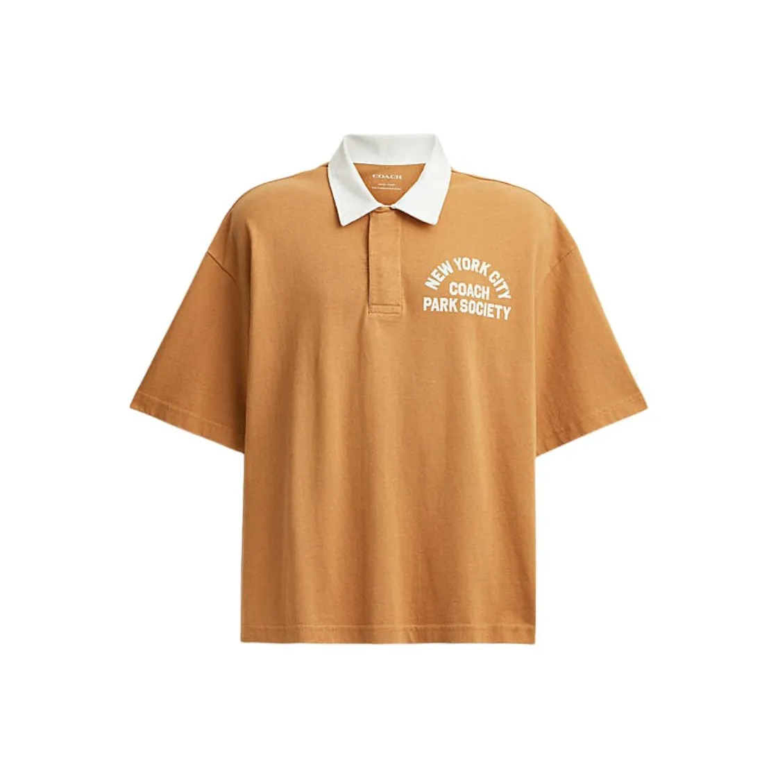 COACH SS24 Поло Мужское Светло-Коричневое