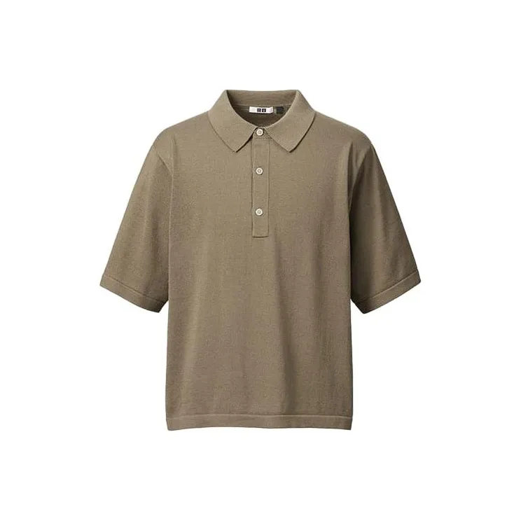 UNIQLO Трикотаж Мужской Светлый Умбра