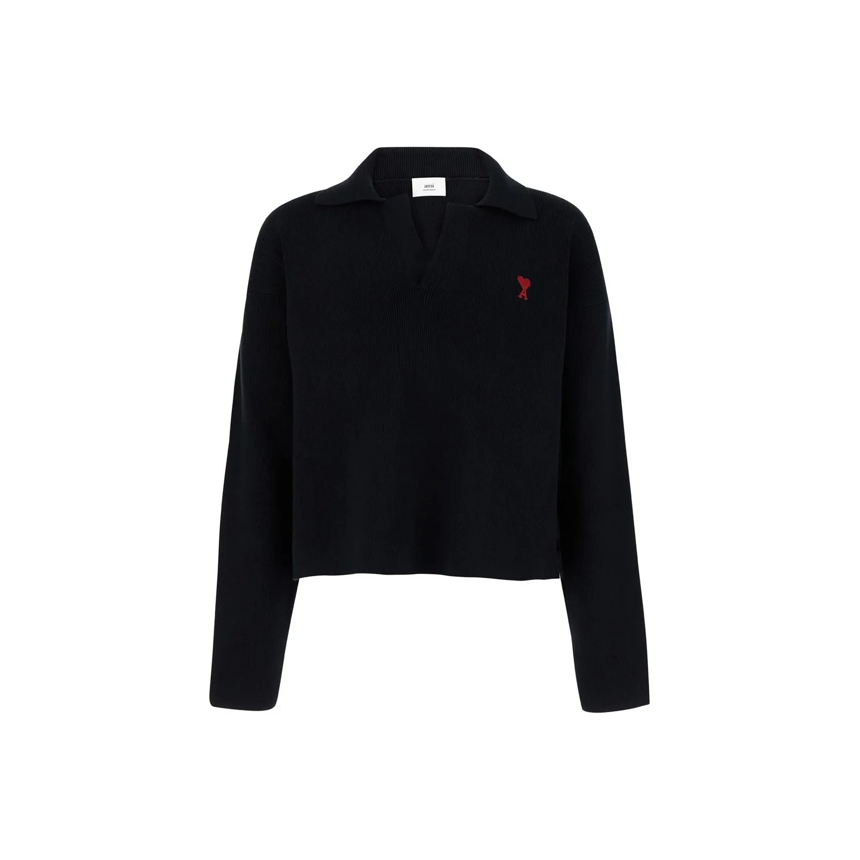 Ami Paris Ami De Coeur Long Sleeved Knitted Jumper