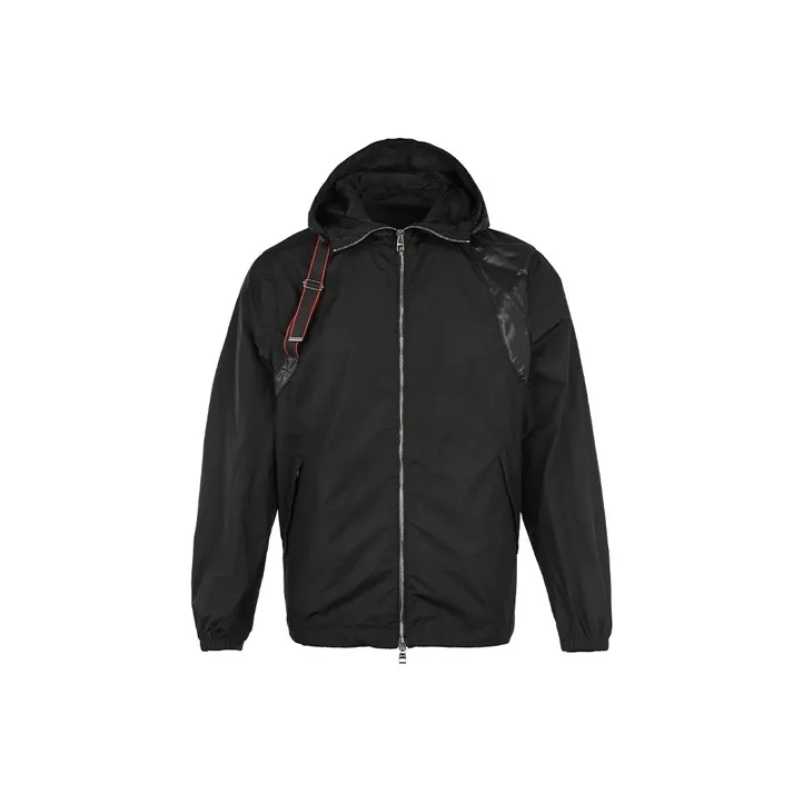 Alexander McQueen Logo Tape Detailed Windbreaker