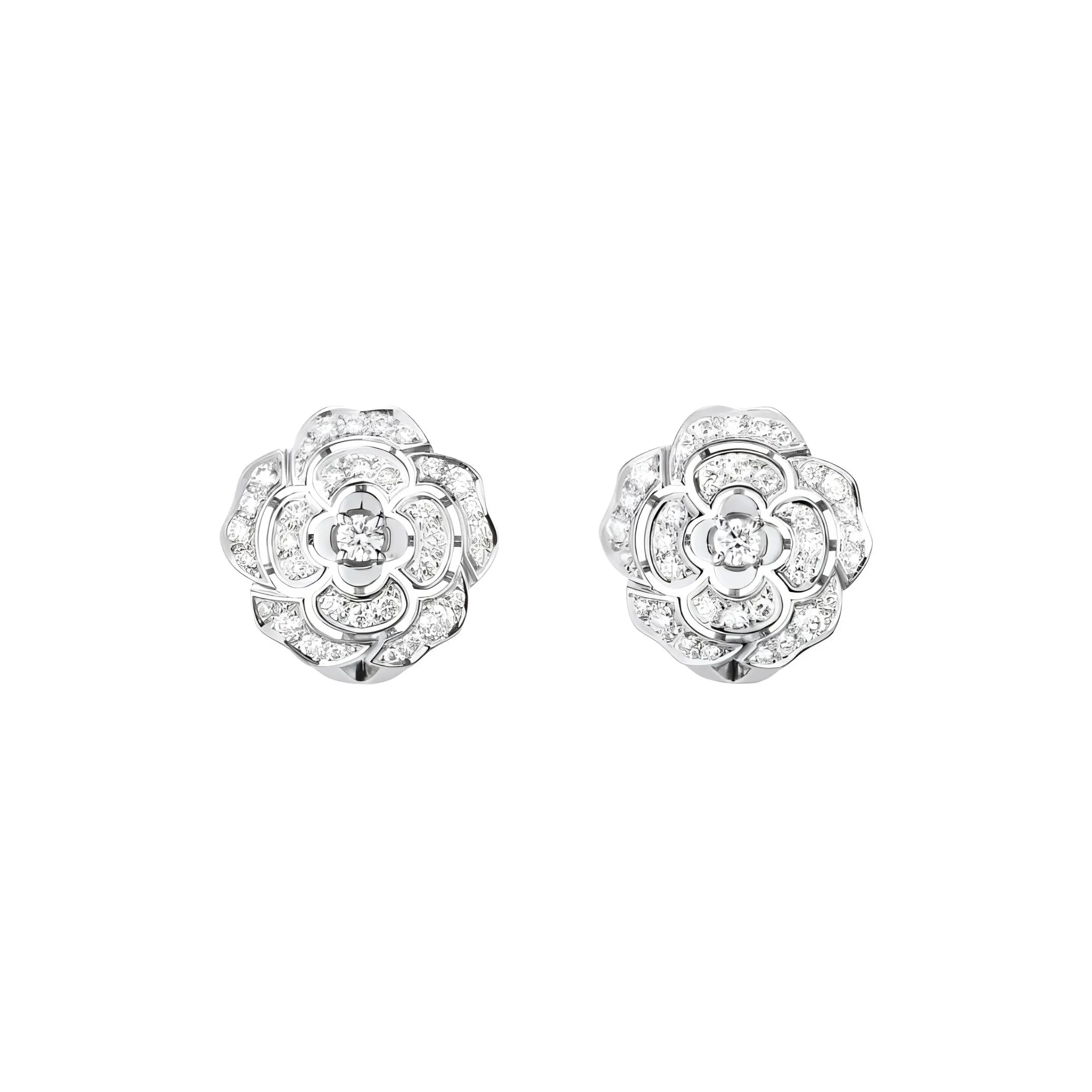 CHANEL 18kt White Gold Bouton De Camélia Diamond Ring