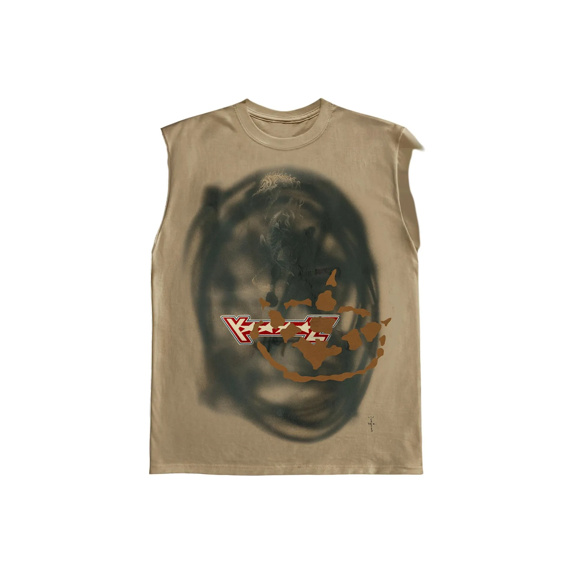 TRAVIS SCOTT Jordan Фирменный Co Бренд Хаки Унисекс Футболки