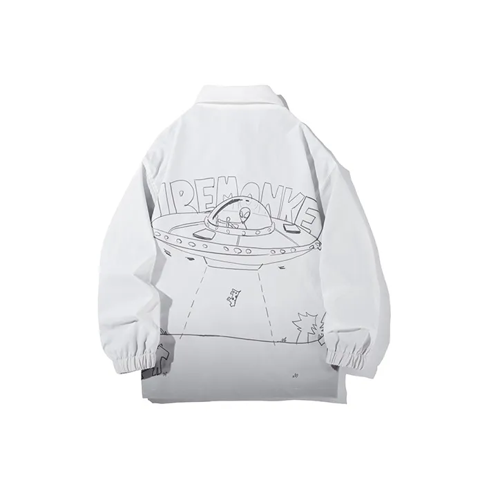 FireMonkey Loose Fit Jacket Unisex White