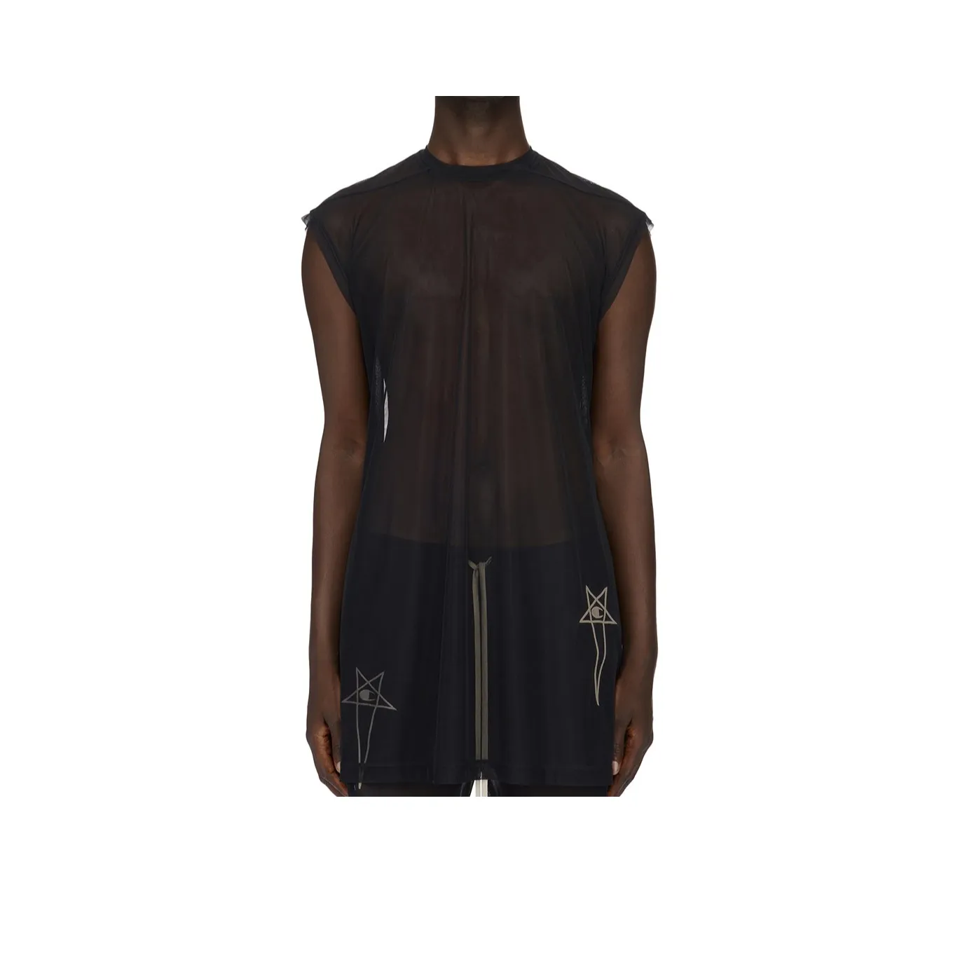 RICK OWENS совместный бренд RO X Champion SS24 Майка Мужская Черная