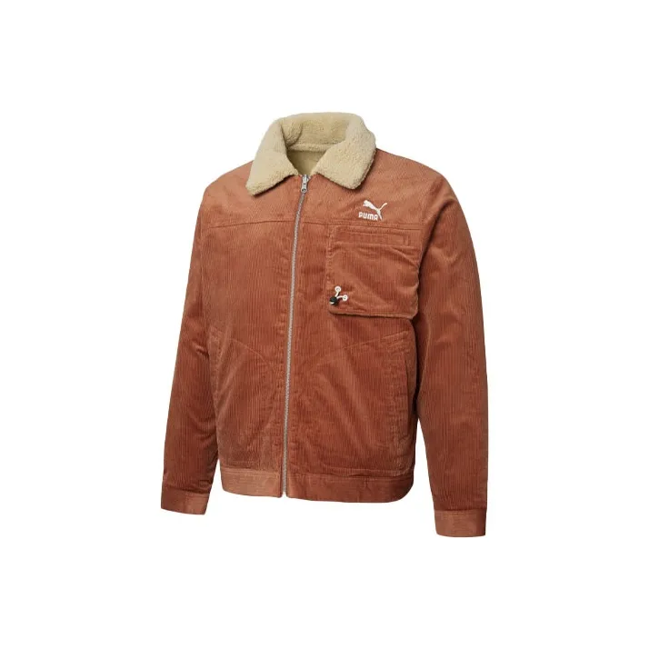 PUMA Cord Jackets Men's Brown