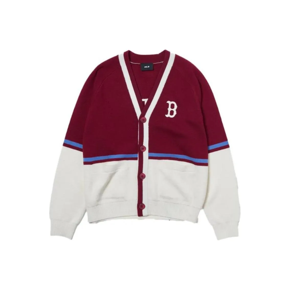 МЛБ Base Logo Varsity Boston Red Sox Кардиган Трикотаж Унисекс Красный