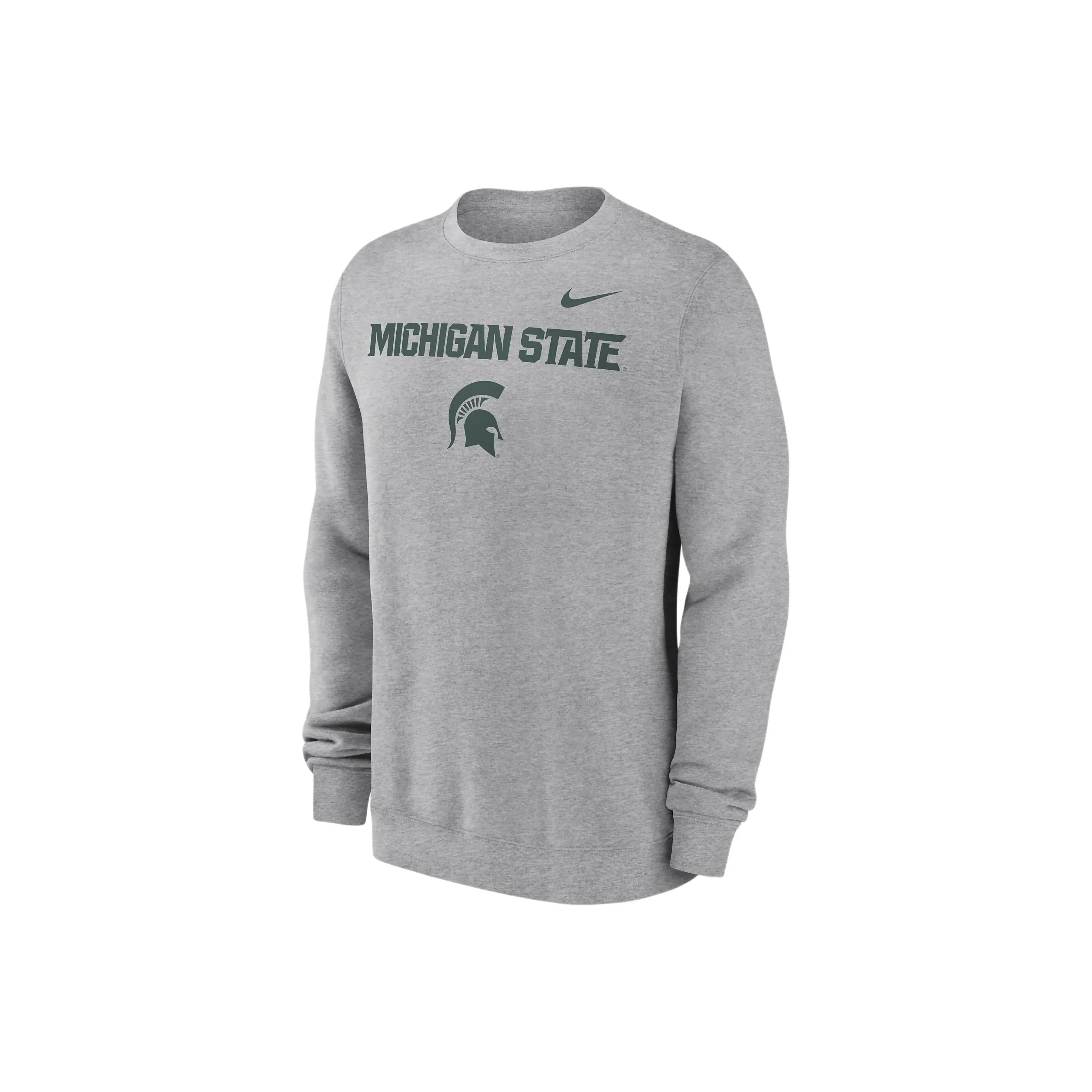 Nike Michigan State Spartans Primetime Primary Stack Men's Nike College Pullover Crew