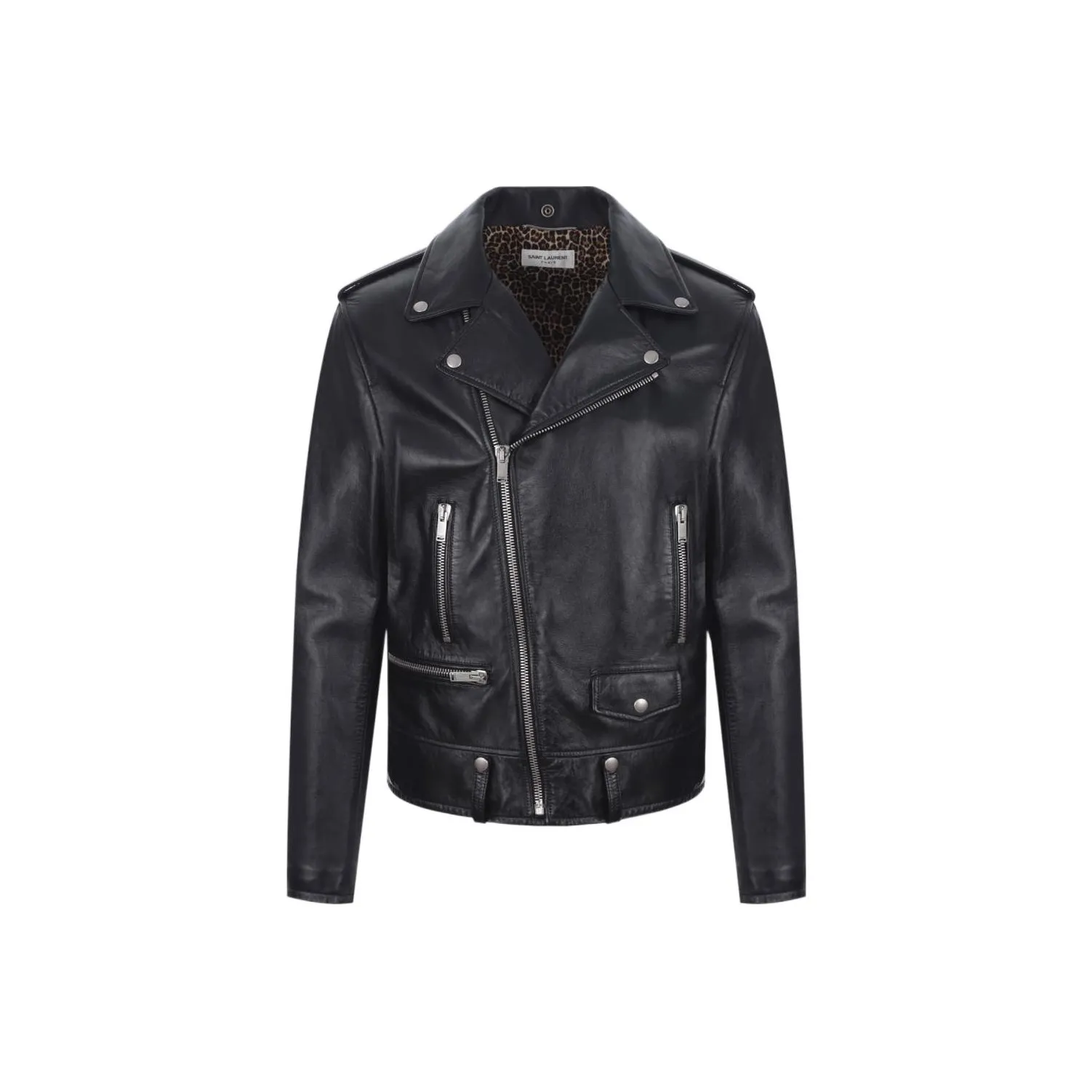SAINT LAURENT Leather Zipped Biker Jacket