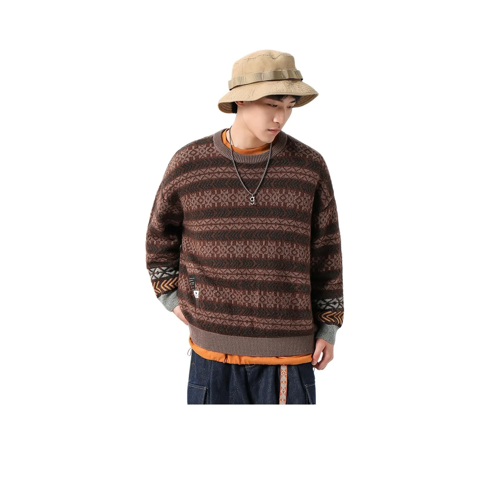 GOLDLION G+ Sweater Men's Brown