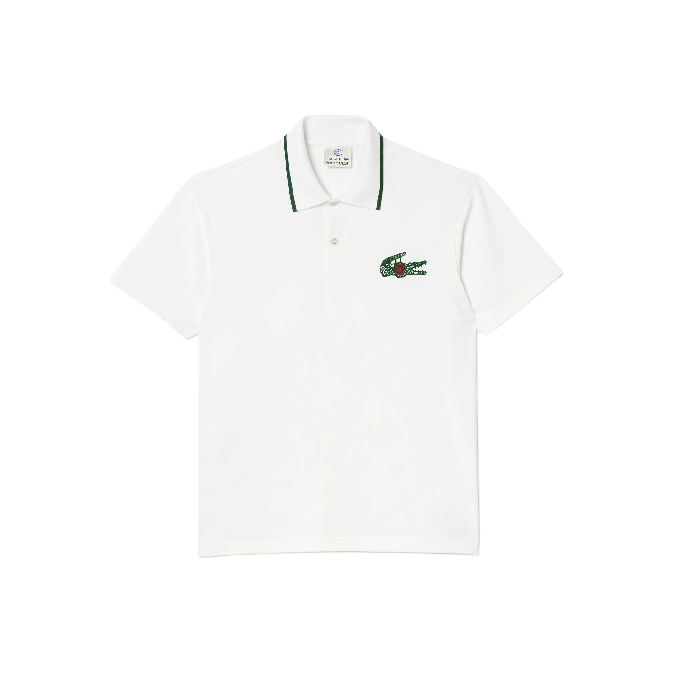 Lacoste X CLOT LACOSTE Collaboration Polo Shirts Unisex White